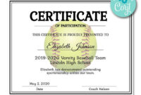 Softball Certificate | Certificate Templates, Business Plan Template for Softball Certificate Templates