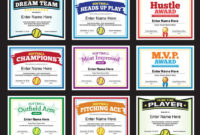 Softball Certificates Plus Softball Award Templates – Etsy inside Free Softball Certificate Templates