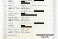South African Birth Certificate Template Inside South African Birth with regard to Free South African Birth Certificate Template