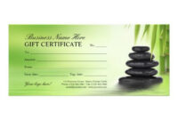 Spa And Massage Salon Gift Certificate Template | Gift Certificate pertaining to Simple Free Spa Gift Certificate Templates For Word