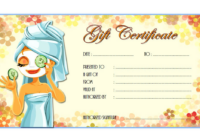 Spa Facial Gift Certificate Template Free 2 | Spa Gift Certificate throughout Massage Gift Certificate Template Free Download