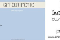Spa Gift Certificates intended for Massage Gift Certificate Template Free Printable