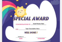Special Award Certificate Templates For Word | Edit & Print regarding New Award Certificate Templates Word 2007