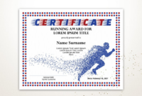 Sports Editable Certificate Template Editable Running Award In Editable intended for Amazing Editable Running Certificate
