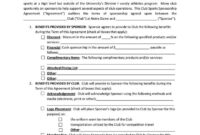 Sports Sponsorship Agreement Form | Sponsorship, Business Template within Sports Player Contract Template