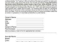 Spotsylvania County Dog License – Fill Out And Sign Printable Pdf with regard to Dog Vaccination Certificate Template
