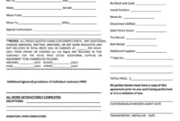 Standard Transportation And Installation Contract Form Printable Pdf pertaining to Freight Broker Contract Template