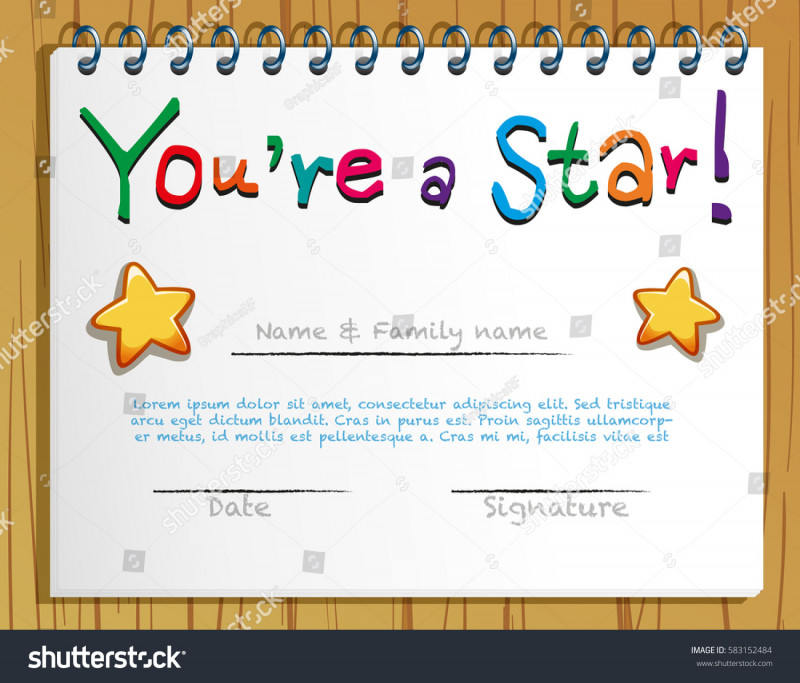 Star Of The Week Certificate Template Awesome Great Star Of The Week with Star Certificate Templates Free