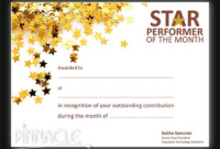 Star Performer Certificate Templates (6) – Templates Example for Fantastic Star Certificate Templates Free