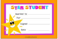 Star Student Certificate | Coloring Page | Star Students, Student throughout Simple Star Student Certificate Template