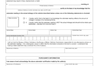 State Form 43230 Download Fillable Pdf Or Fill Online Odometer with regard to Odometer Statement Template