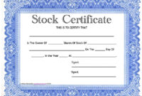 Stock Certificate Template Free In Word And Pdf inside Share Certificate Template Pdf