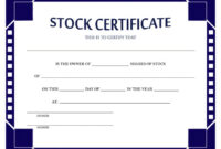 Stock Certificate Templates (Word, Pdf) – [40 Free Templates] – Free intended for Share Certificate Template Pdf