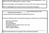 Student Academic Contract Template | Shooters Journal within Student Academic Contract Template