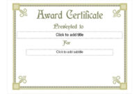Student Award Template | Student Award Templates regarding Student Of The Year Award Certificate Templates