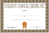 Student Council Certificate Template [8+ New Designs Free] Intended For with Merit Certificate Templates Free 7 Award Ideas