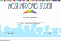 Student Council Certificates Template Best Of Most Improved Student with New Most Improved Student Certificate