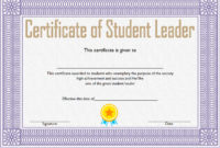Student Leadership Certificate Template [10+ Designs Free] for Fantastic Leadership Award Certificate Template