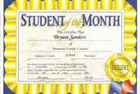 Student Of The Month Certificate Template – Major.magdalene With Regard with Fresh Free Printable Student Of The Month Certificate Templates