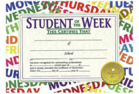 Student Of The Week 30/Pk 8.5 X 11 Certificates - H-Va529 | Flipside pertaining to Student Of The Week Certificate