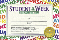 Student Of The Week 30/Pk 8.5 X 11 | Student Of The Week, Student intended for Amazing Student Of The Week Certificate