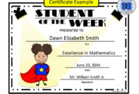 Student Of The Week Certificate Editable Pdf Student Of The | Etsy throughout Student Of The Week Certificate