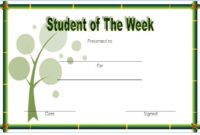 Student Of The Week Certificate Template 6 | Student Of The Week within Amazing Certificate Of Kindness Template Editable Free