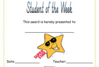 Student Of The Week Reward Certificate – Have Fun Teaching inside Social Studies Certificate Templates
