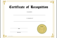 Student Recognition Award Template - How To Create A Student within Simple In Appreciation Certificate Templates