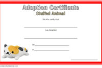 Stuffed Animal Adoption Certificate Template Free 2 | Adoption pertaining to Stuffed Animal Adoption Certificate Editable Templates