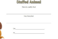 Stuffed Animal Adoption Certificate Template Free (2020) with regard to New Stuffed Animal Birth Certificate Template 7 Ideas