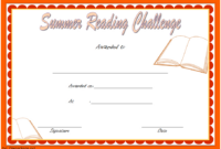 Summer Reading Challenge Certificate Free Printable 1 | Reading within Accelerated Reader Certificate Template Free