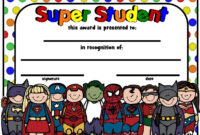 Super Kid Themed Super Student Award Certificates From Icreate2Educate with regard to Super Reader Certificate Templates