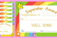 Superstar Award Certificates – Behaviour Management, Certificate with Star Reader Certificate Templates