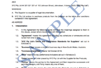 Supply Agreement – Free Template | Sample – Lawpath throughout Supplier Contract Template
