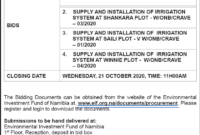 Supply And Installation Of Irrigation System | Namibiatenders intended for Simple Irrigation Installation Contract Template