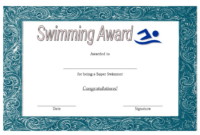 Swimming Award Certificate Free Printable 1 In 2020 | Awards regarding Physical Education Certificate Template Editable