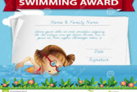 Swimming Award Certificate Template Stock Illustration – Illustration intended for Swimming Award Certificate Template