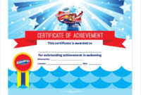 Swimming Certificate Template - 8+ Free Word, Excel, Pdf Documents with Swimming Award Certificate Template