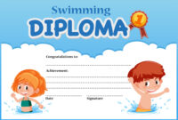 Swimming Diploma Certificate Template - Download Free Regarding inside Swimming Certificate Template