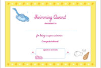 Swimming Printable Award Certificate – Lottie Dolls pertaining to Fresh Swimming Certificate Template