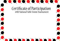 Table Tennis, Ping Pong Free Vector Art And Certificate | Paragon pertaining to Table Tennis Certificate Templates Editable