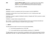 Talent Manager Contract Template | Williamson-Ga intended for Talent Management Contract Template