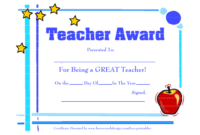 Teacher-Awards-9 New Certificat Templates Within Small Certificate with regard to Classroom Certificates Templates