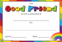 Teacher'S Pet – 'The Good Friend Award' – Certifiicate – Free Classroom in Super Reader Certificate Template