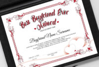Template Sertifikat Best Boyfriend : Pinsailin Lefrin On Best inside Best Boyfriend Certificate Template