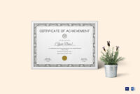 Tennis Achievement Certificate Design Template In Psd, Word with Fascinating Tennis Participation Certificate