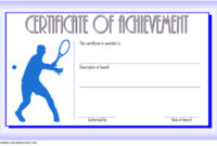 Tennis Achievement Certificate Templates [7+ Fantastic Designs] throughout Tennis Certificate Template