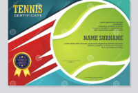 Tennis Certificate - Award Template With Colorful And Stylish Design with regard to New Editable Tennis Certificates