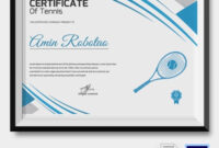 Tennis Certificate Template - 8+ Free Word, Pdf Documents Download for Fresh Table Tennis Certificate Templates Editable